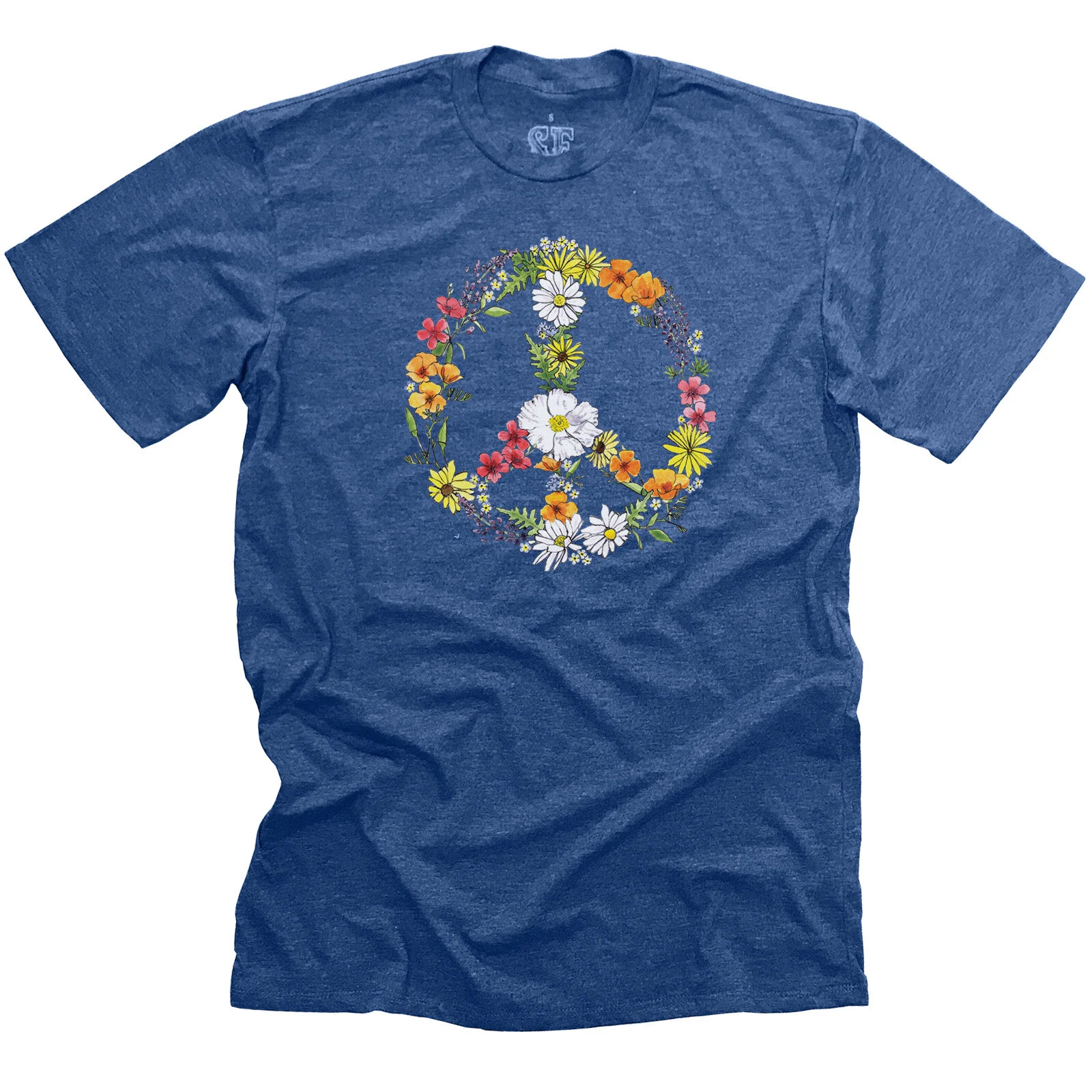 トップス Tribu-to Love Peace Flower-T Floral Peace Sign, Unisex Tee (Copy) — San Francisco Mercantile